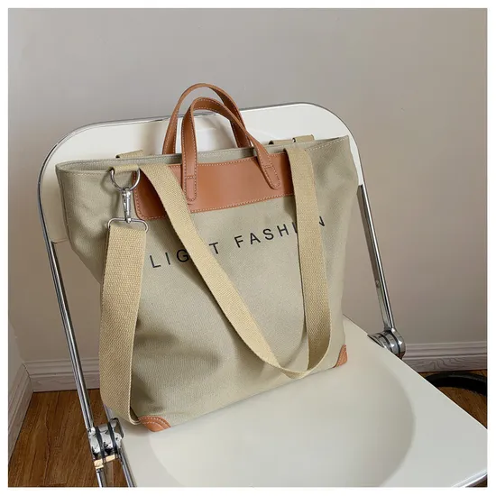 Custom Waterproof Canvas Monogrammed Jute Tote Bag Logo High Quality with Zip